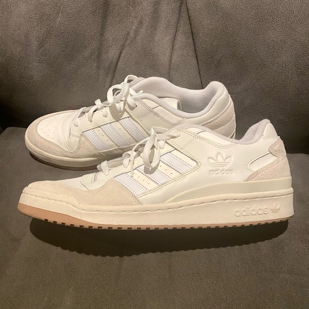 ADIDAS Originals Men’s Forum Low Shoes ID6858 Size 14 CHALK WHITE CLOUD WHITE